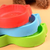 Cat Pets Feed Double Plastic Rounded Bowl