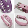 Leather Diamond Skull Pet Collars