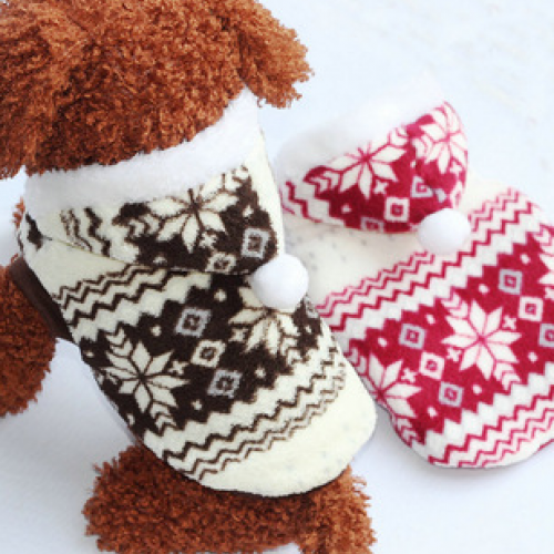 Pet Dog Snowflake Print Winter Coat Puppy Clothes